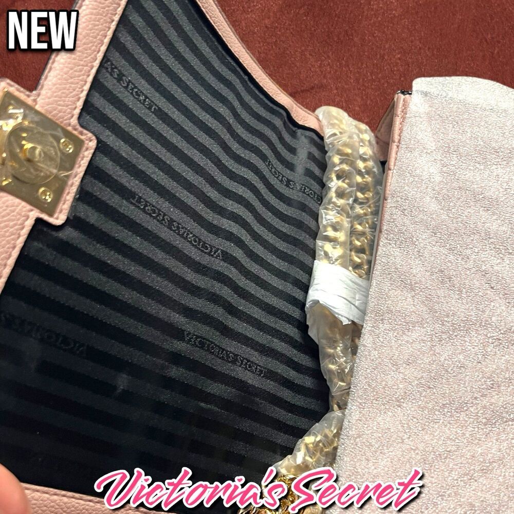 New NWT Victoria’s Secret Chain Crossbody Shoulder Bag Purse – Blush Pink - Picture 7 of 7